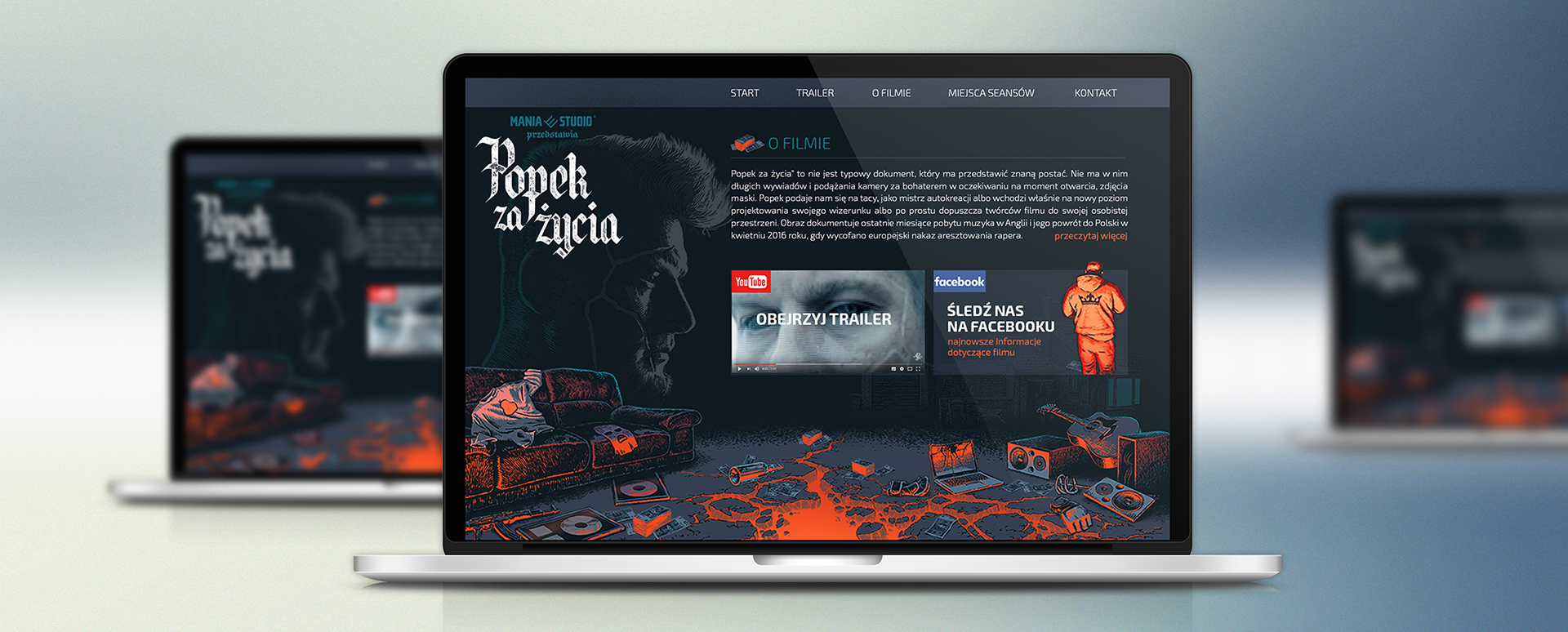 Popek za Życia mockup realizacji